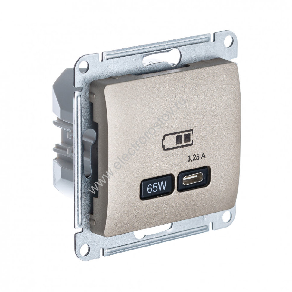 Glossa Титан Розетка USB C, 65Вт; 5-20В/3,25А Schneider Electric