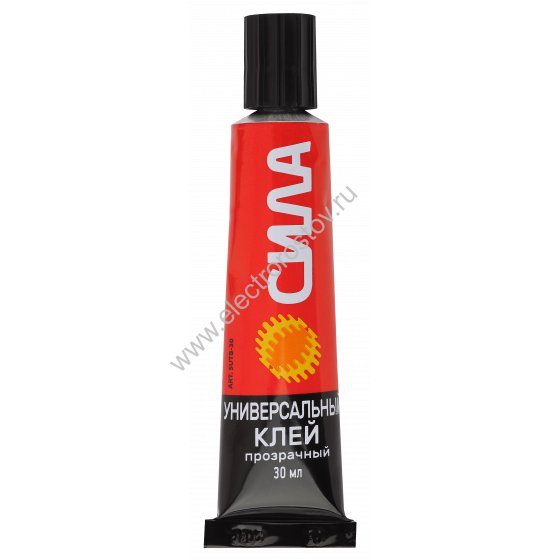 Клей универсальный прозрачный 30 мл туба SUTB-30 СИЛА