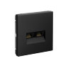Systeme Electric ArtGallery Карбон Розетка двойная компьютерная RJ45+RJ45, кат. 5е, механизм