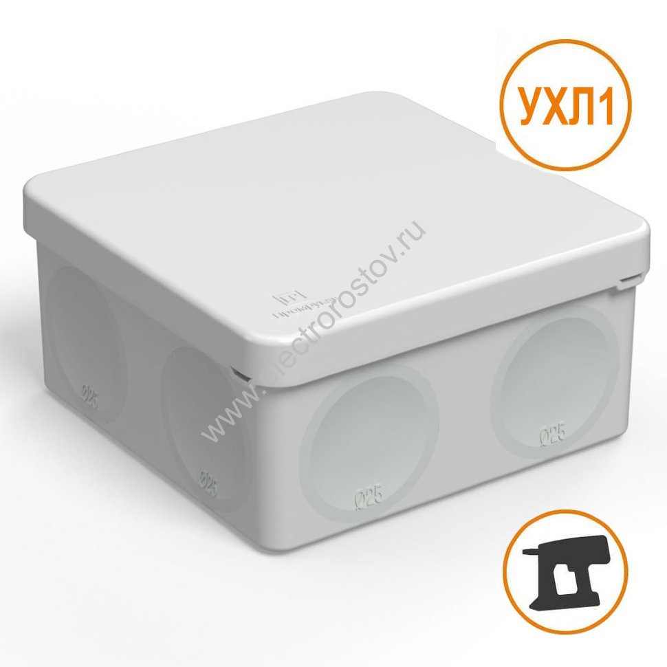 Распред. коробка открытой установки 100х100х50 IP55 (HF) безгалогенная Промрукав