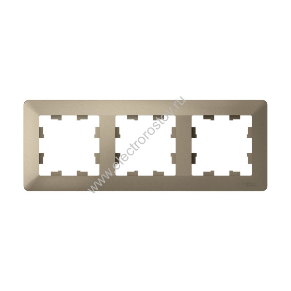 Systeme Electric AtlasDesign Air Шампань/дымчатый черный Рамка 3-ая