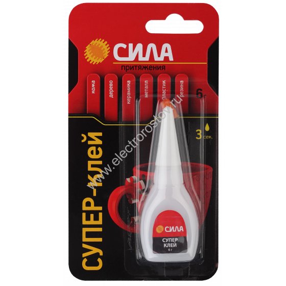 Клей супер-клей SSBL1-6, 6 гр. СИЛА