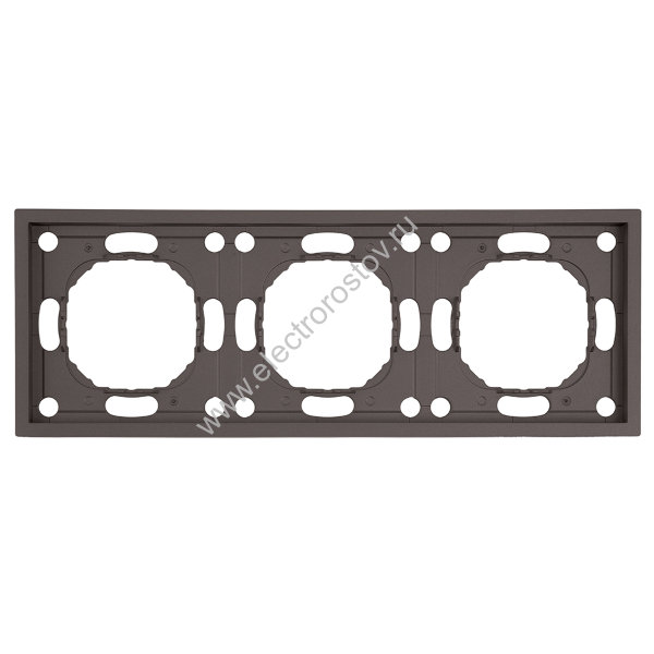 STEKKER Эмили Антрацит, soft touch Рамка 3-местная