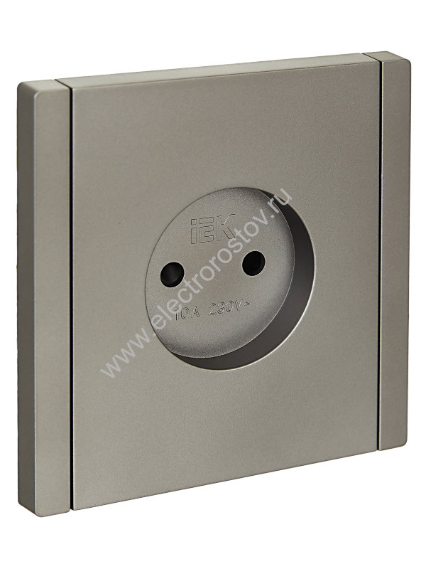 IEK FORTE&PIANO Сталь Розетка б/з со шт винтовое крепление 10А FP517