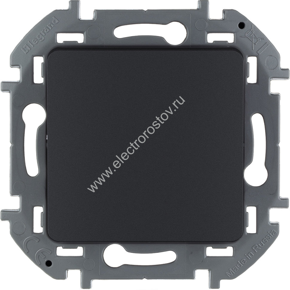 INSPIRIA Антрацит Переключатель без фиксации (кнопка) с Н.О./Н.З. контактом 6 A - 250 В Legrand