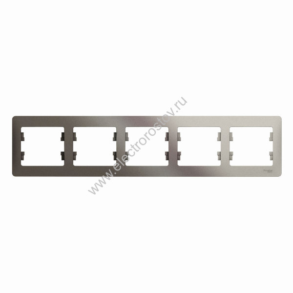 Glossa Платина Рамка 5-ая горизонтальная Schneider Electric