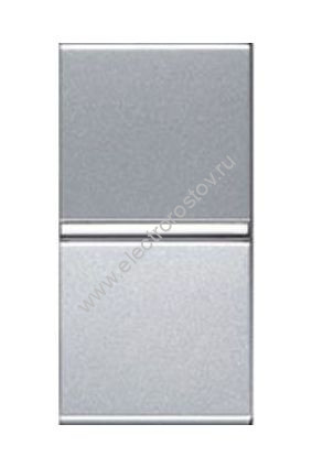 Zenit Серебро Выключатель 1-клавишный кнопочный НО-контакт без символа, 1 мод ABB