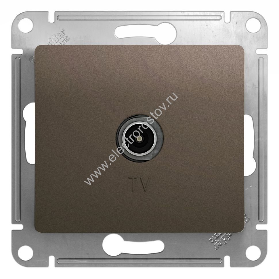 Systeme Electric Glossa Шоколад Розетка TV проходная