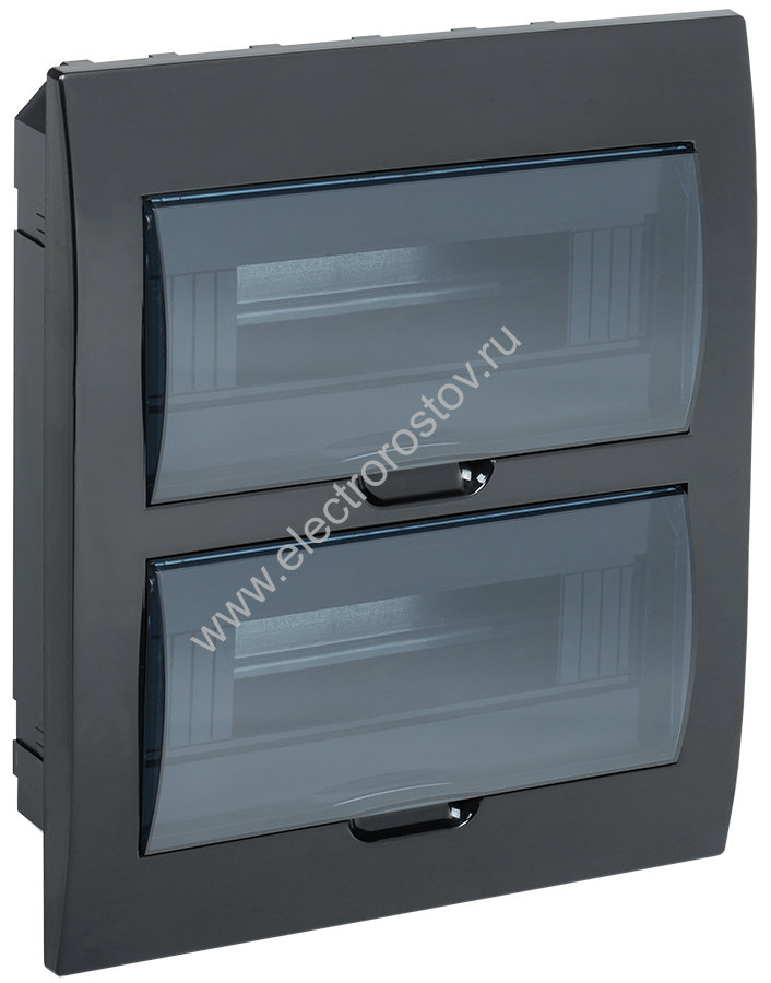 KREPTA 3 Корпус пластиковый встраиваемый ЩРВ-П-24 IP41 черный IEK
