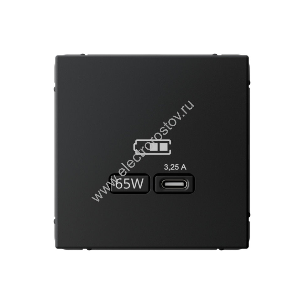 Systeme Electric ArtGallery Карбон USB Розетка тип-С 65Вт высокоскор.заряд. QC, PD, механизм