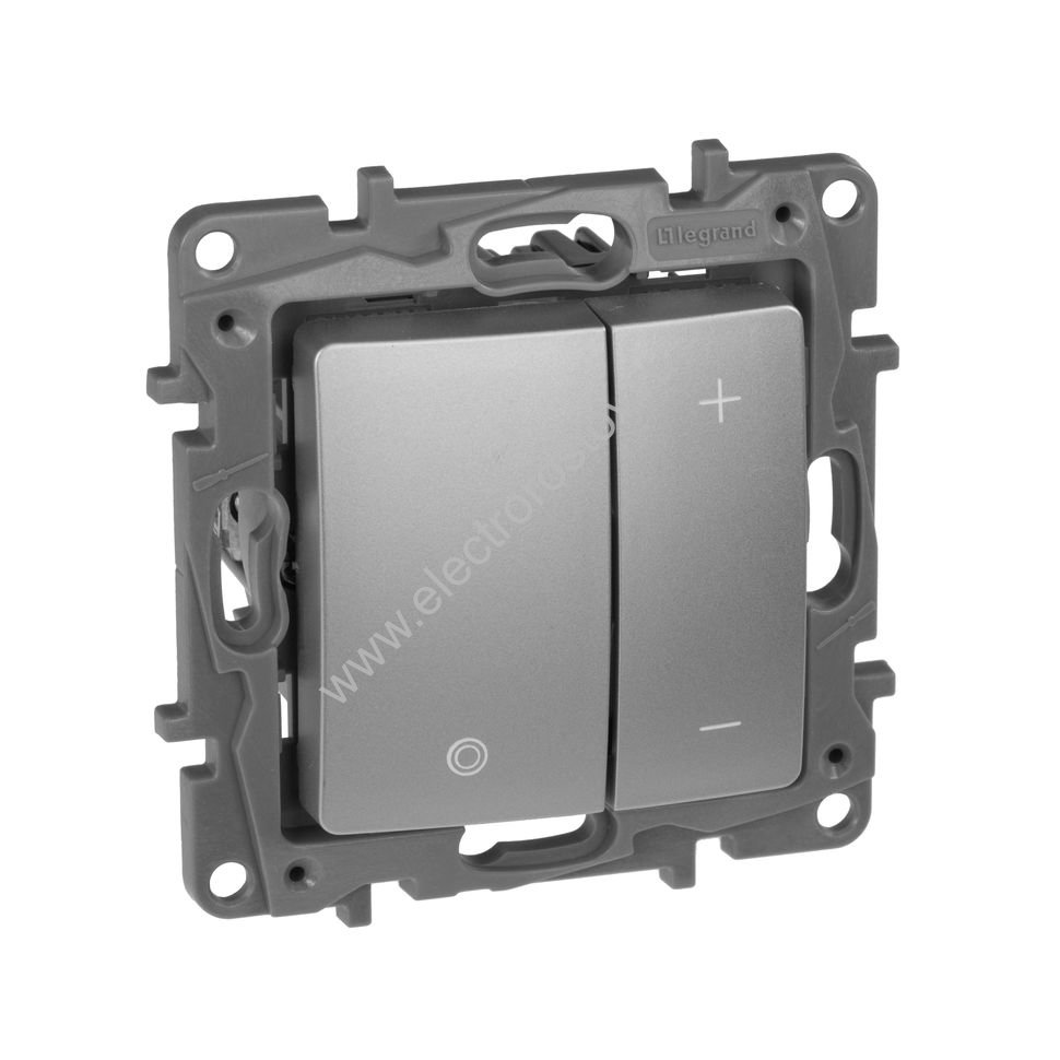 Etika Алюминий Светорегулятор нажимной, 400Вт Legrand