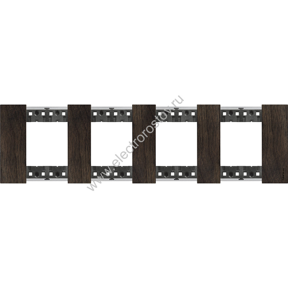 BT Living now Орех Рамка немецкий стандарт 4 поста (2+2+2+2 мод)