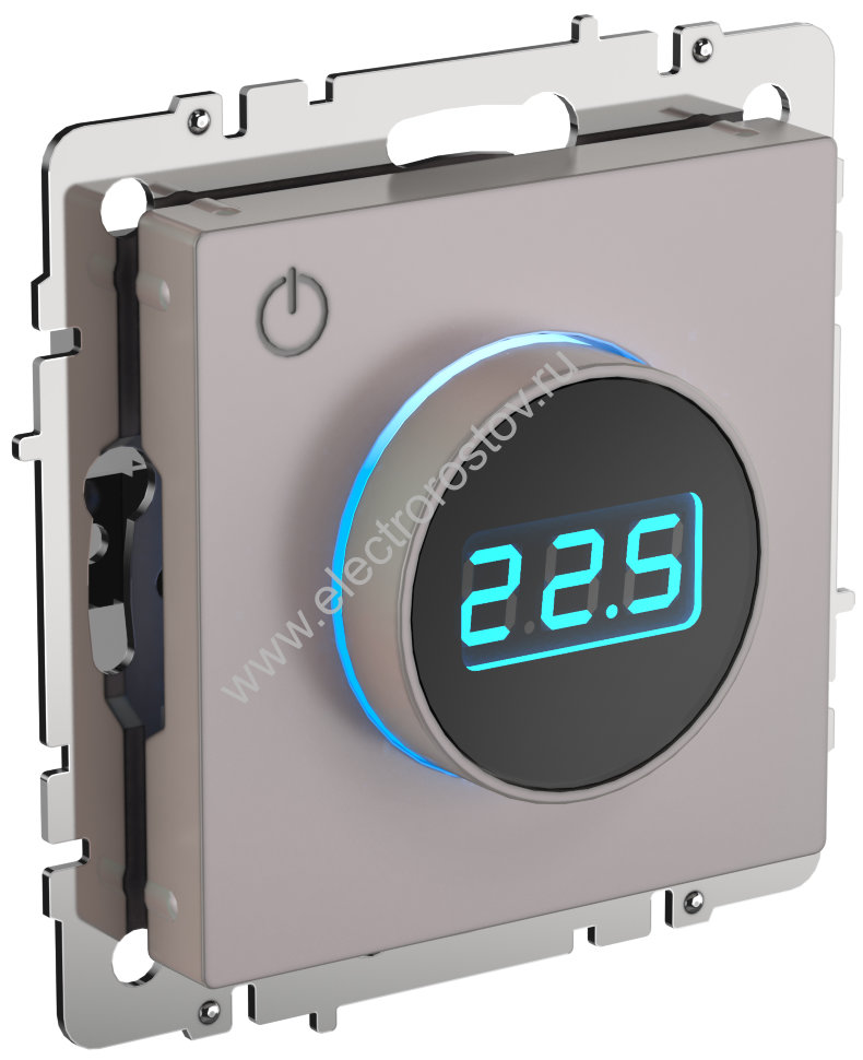 IEK BRITE BASE Жемчуг Термостат электронный с инд. ТС10-1-БрЖ (терморегулятор)