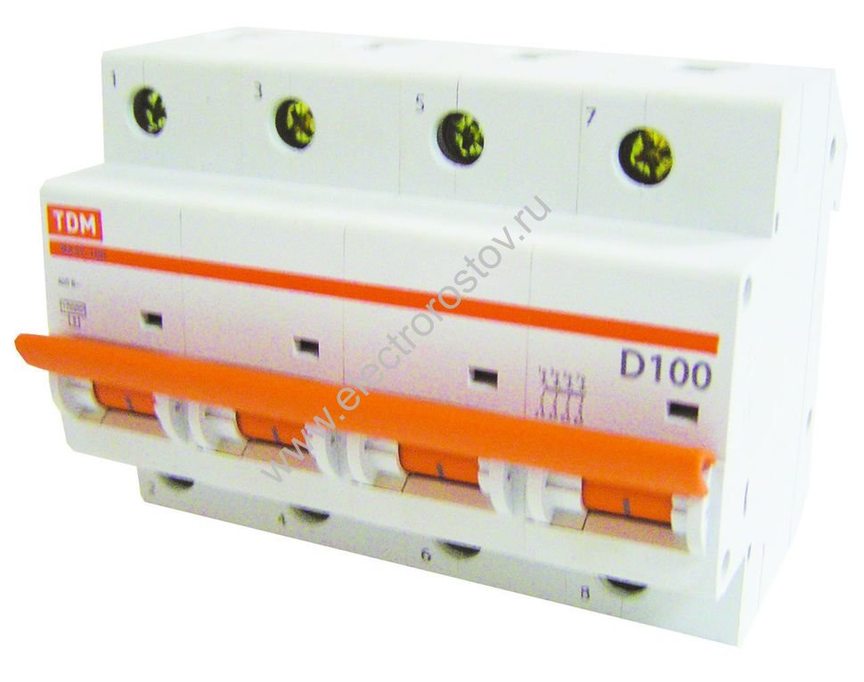 ВА 47-100 Автоматический выключатель 4Р C80 10кА TDM
