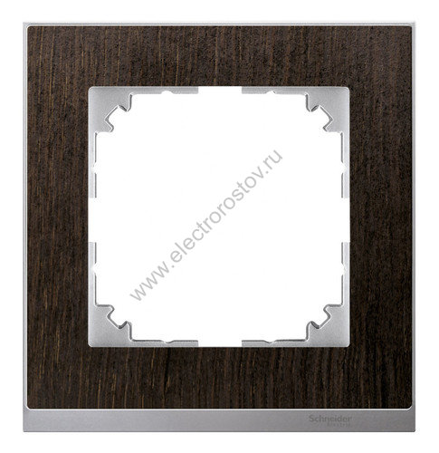 Merten SM M-Pure Decor Венге/Алюминий Рамка 1-ая Schneider Electric