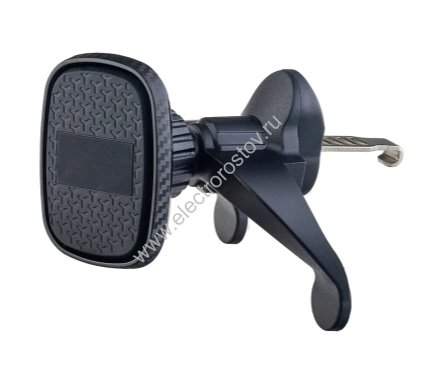 Автодержатель для смартфона до 7,1", магнитный, с упором, черный Perfeo