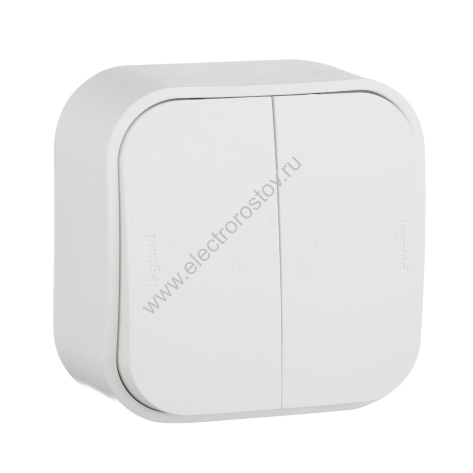 Quteo Белый Выключатель 2-клавишный Legrand