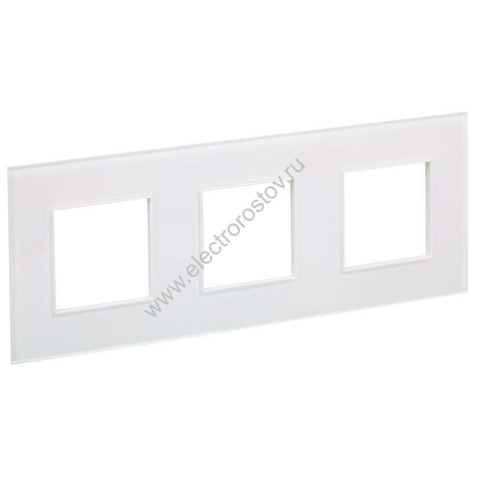 IEK SKANDY Стекло Арктический белый Рамка 3-ая SK-F23W