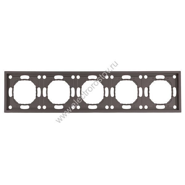 STEKKER Эмили Антрацит, soft touch Рамка 5-местная