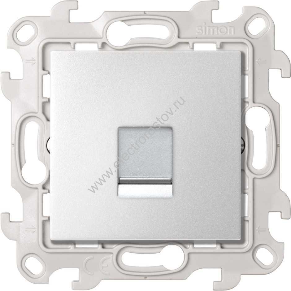 Simon 24 Алюминий Розетка комп(RJ45) 1-ая 5 кат UTP Simon