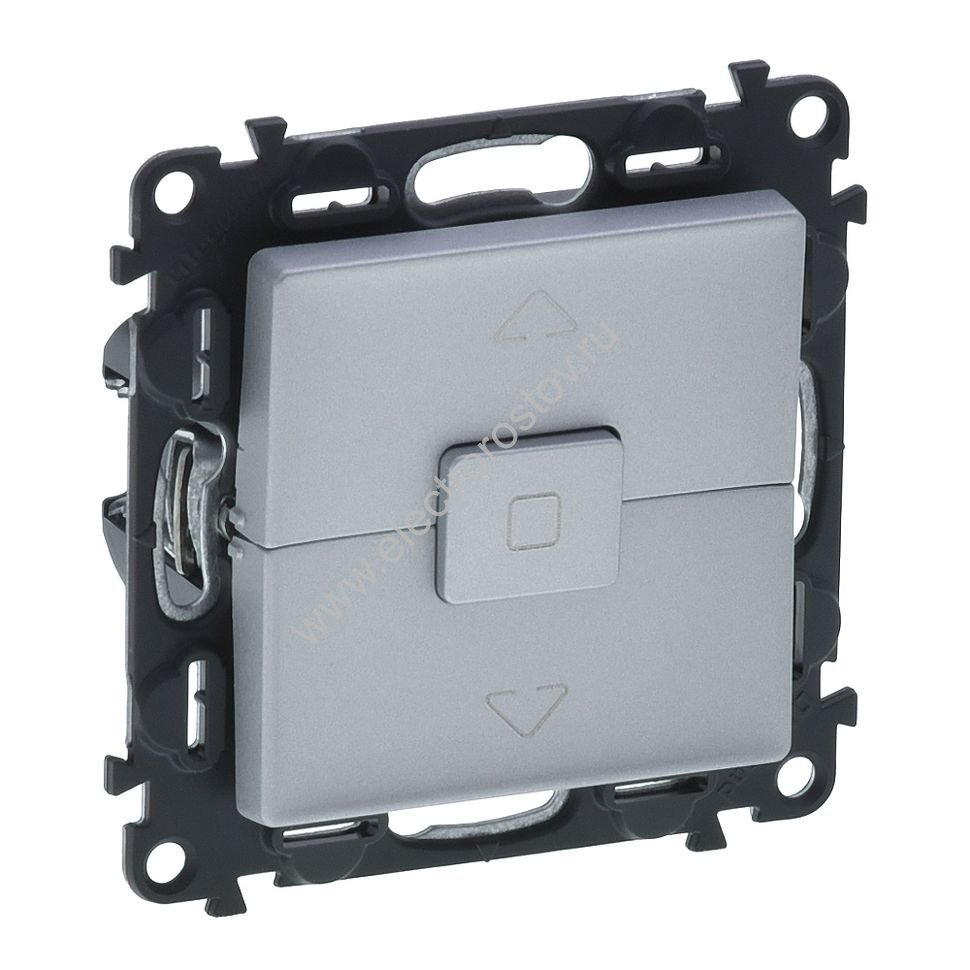 Valena LIFE Алюминий Выключатель жалюзийный  кнопочный (эл.блок управления) Legrand