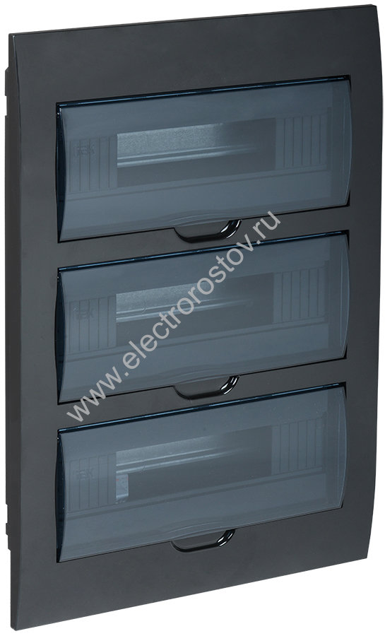 KREPTA 3 Корпус пластиковый встраиваемый ЩРВ-П-36 IP41 черный IEK