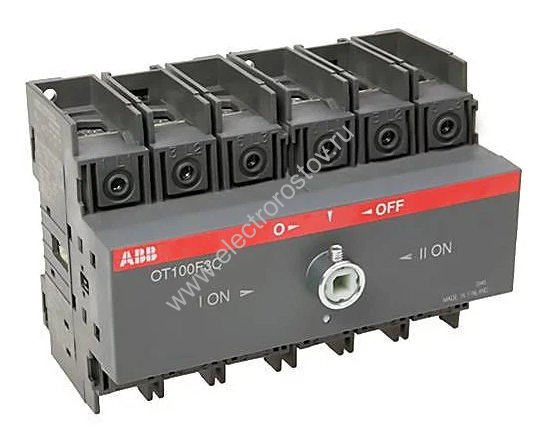 Рубильник реверсивный 3Р 100А без ручки OT100F3C ABB