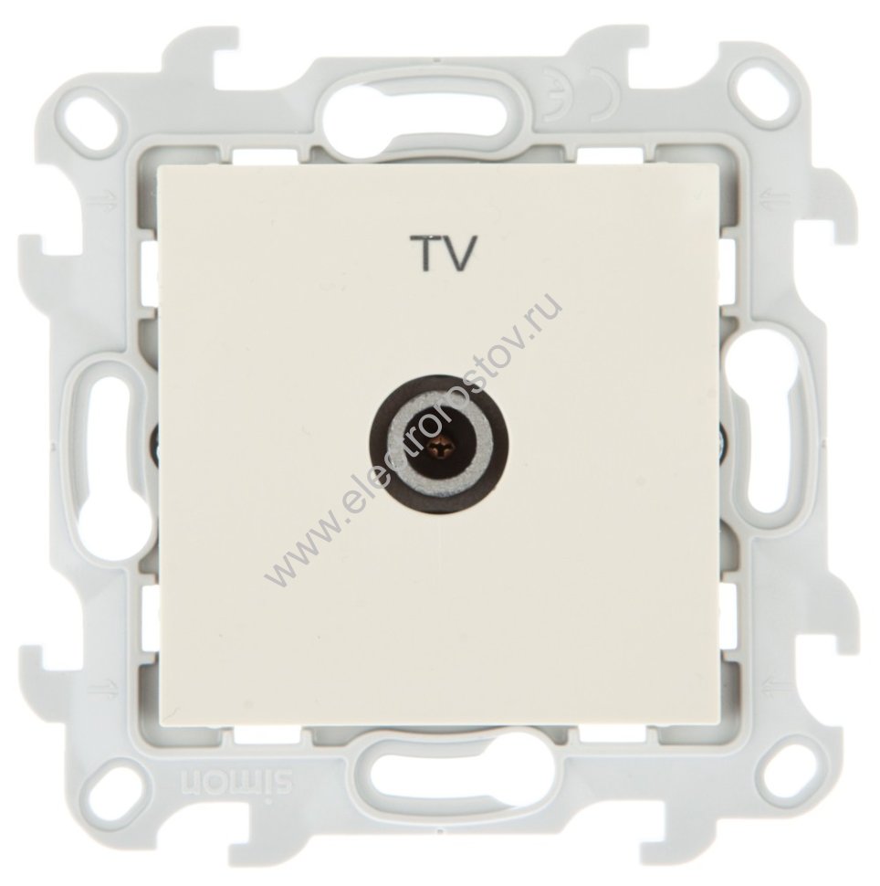 Simon 24 Слоновая кость Розетка TV оконечная Simon