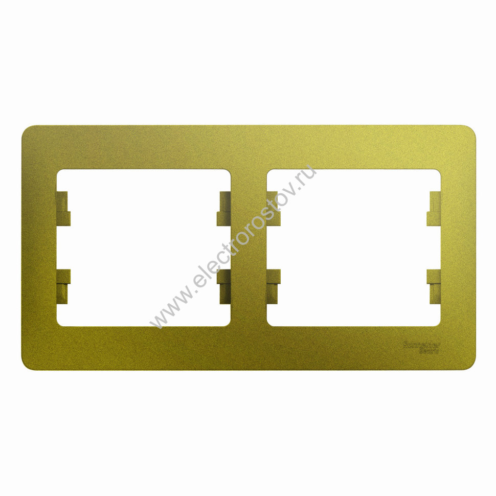 Glossa Фисташковый Рамка 2-ая горизонтальная Schneider Electric