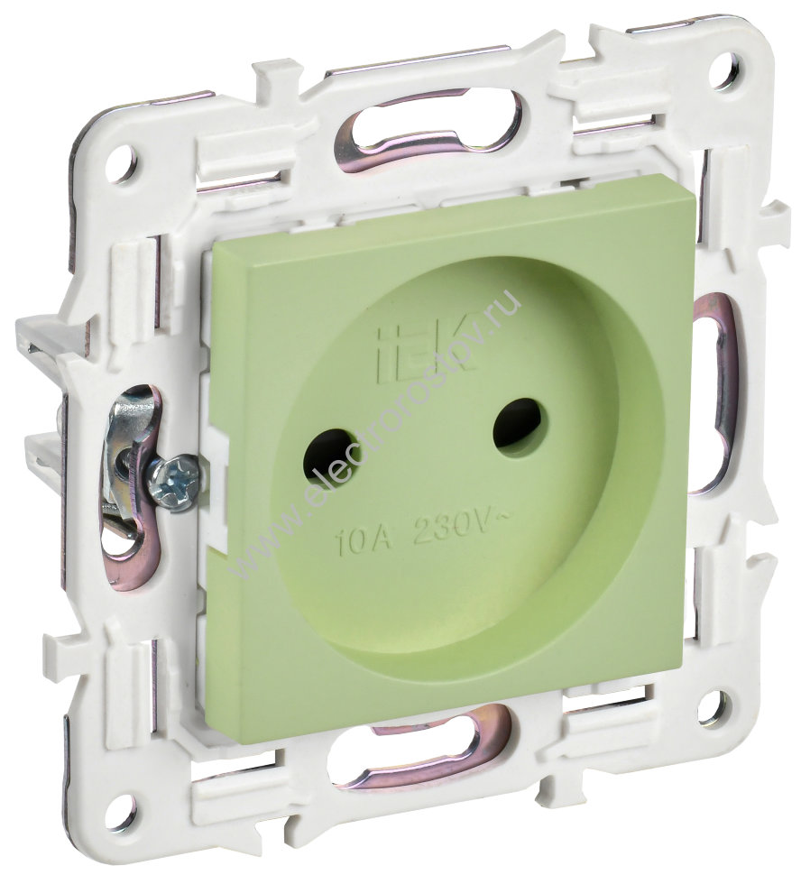 IEK SKANDY Мятный Розетка б/з с защитными шторками 10А SK-R01G