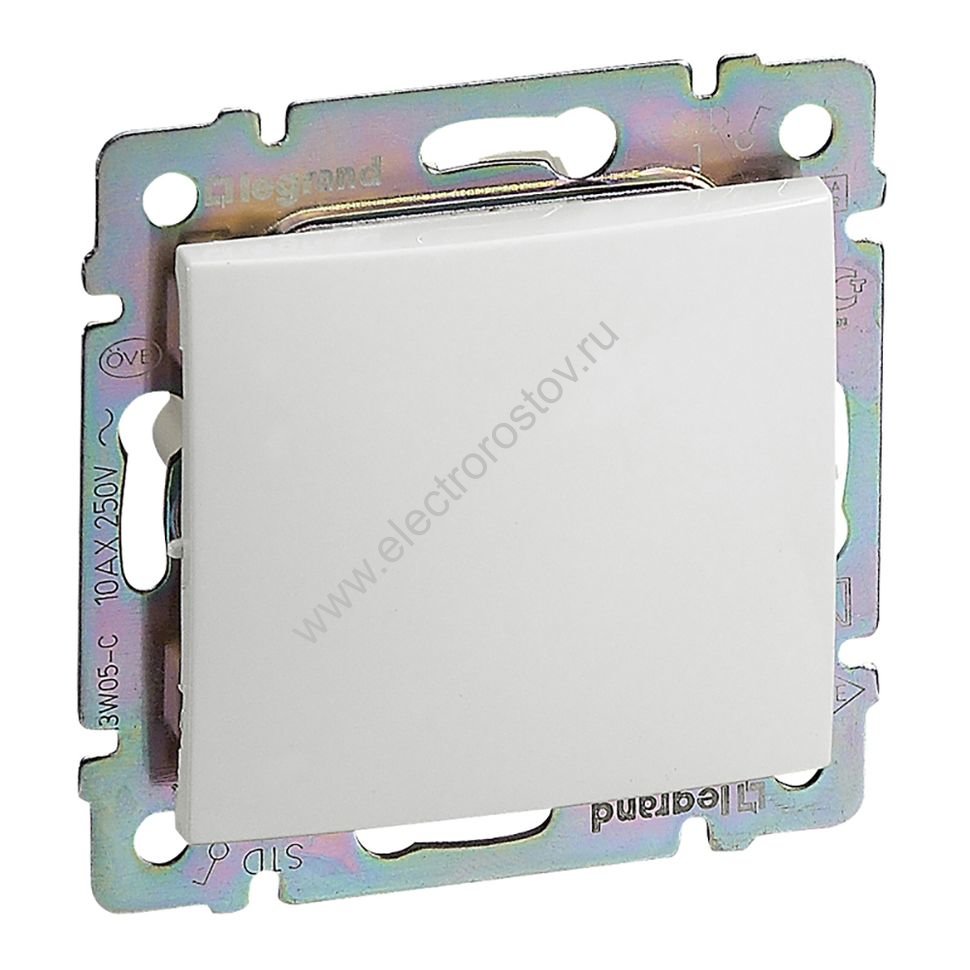 Valena Белый Выключатель кнопочный 1-клавишный Legrand