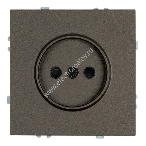 STEKKER Эмили Антрацит, soft touch Розетка 1-местная с защитной шторкой (механизм), б/з