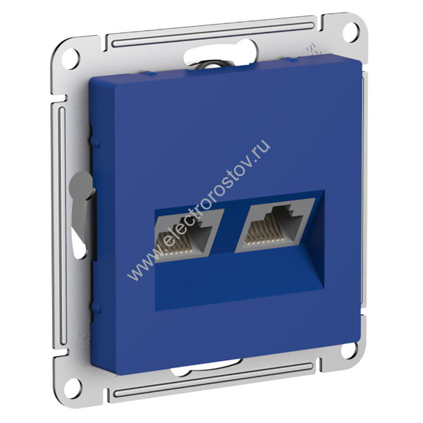 AtlasDesign Аквамарин Розетка компьютерная 2-ая RJ45+RJ45, кат. 5е Schneider Electric