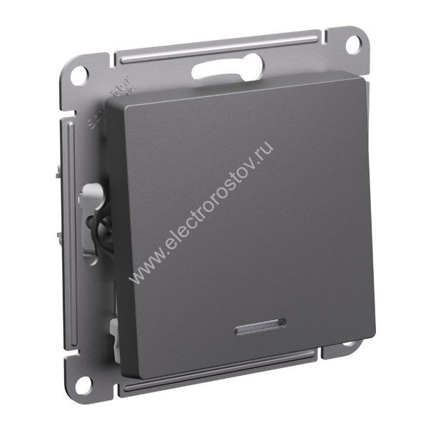 AtlasDesign Базальт Выключатель 1-клавишный с подсветкой Schneider Electric