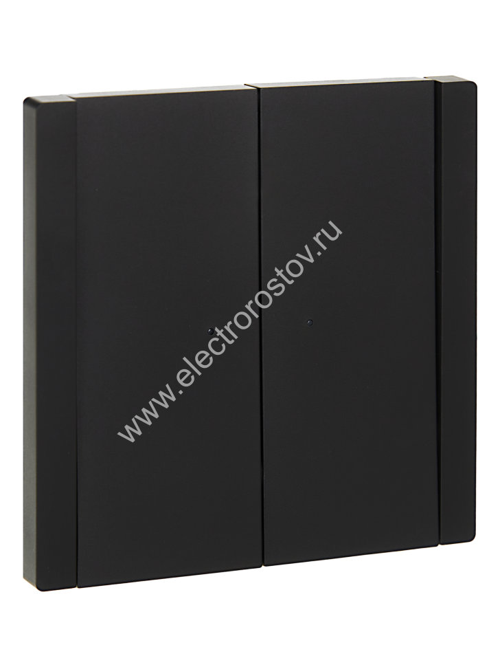 IEK FORTE&PIANO Черный Выключатель 2-кл с индикатором 10А FP106