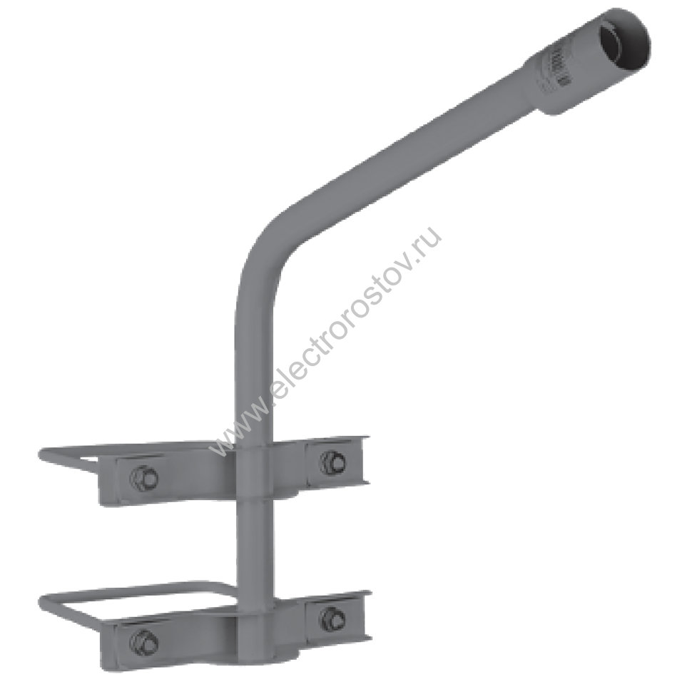 Кронштейн на опору с двумя хомутами 625х460х280, d48