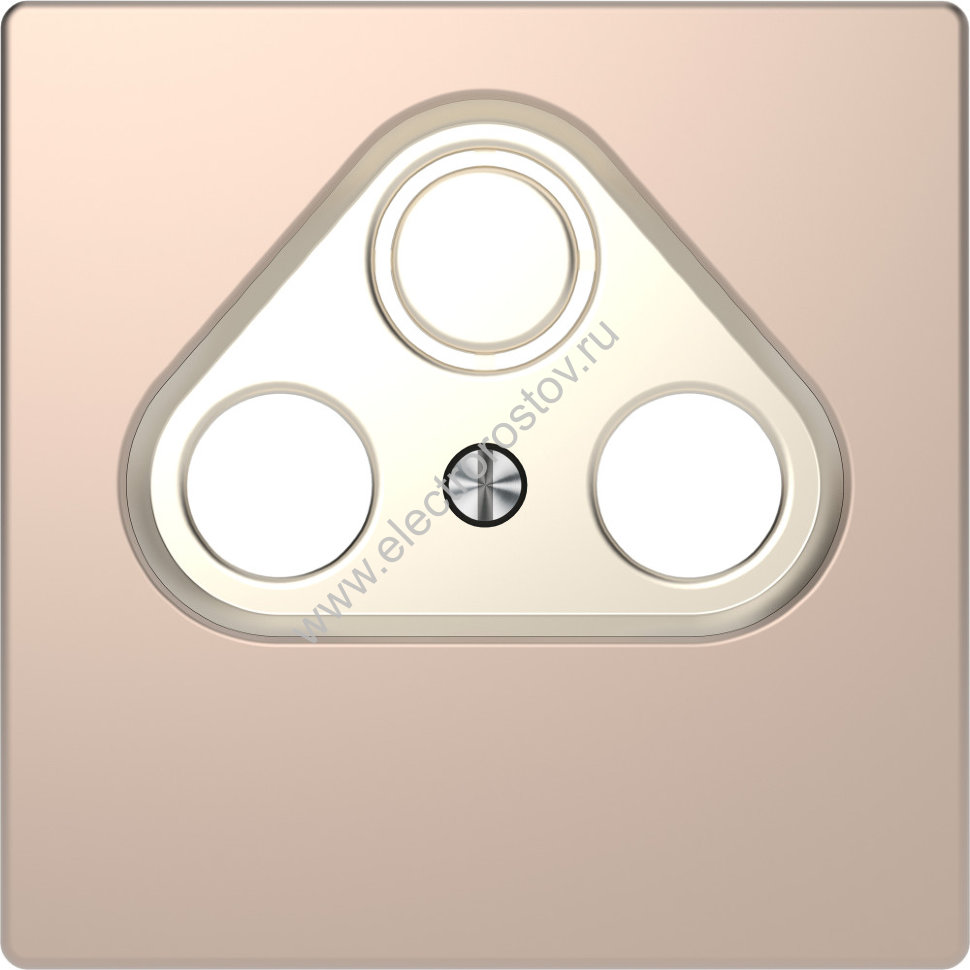 Schneider Electric Merten D-Life Шампань Накладка центральная TV розетки, 2/3 отверстий