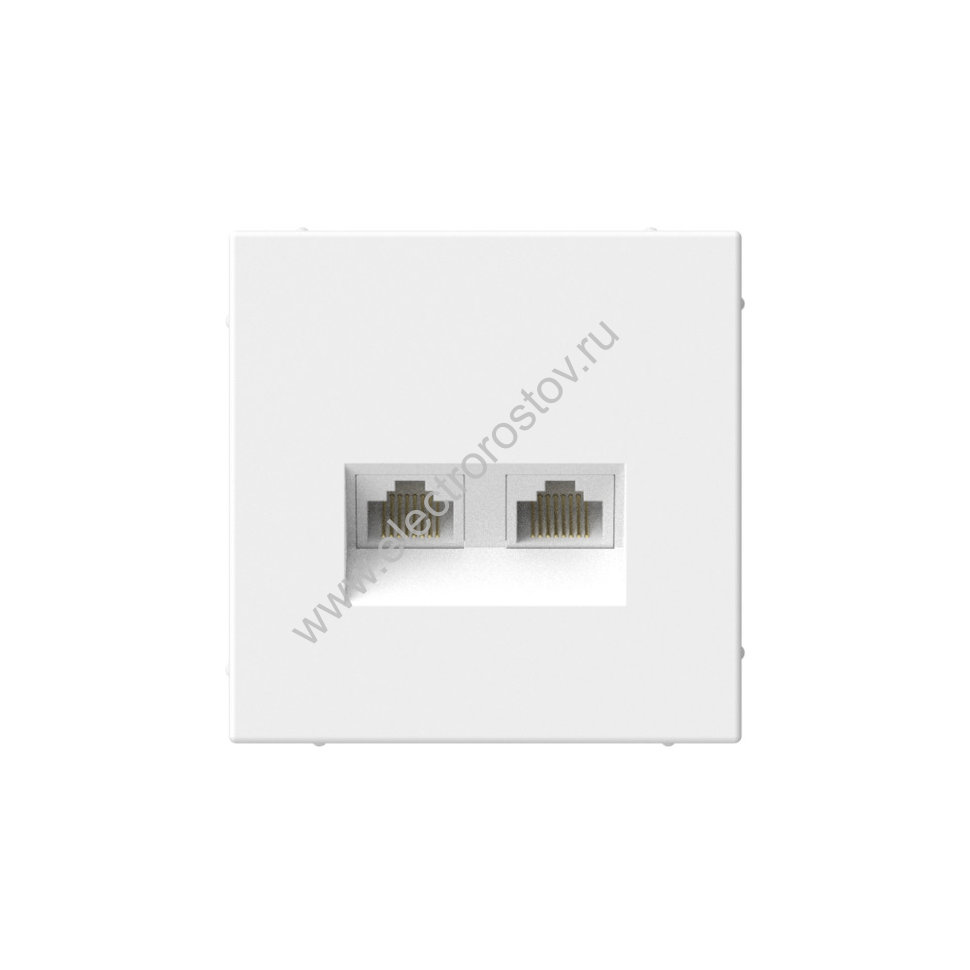 Systeme Electric ArtGallery Лотос Розетка двойная компьютерная RJ45+RJ45, кат. 5е, механизм