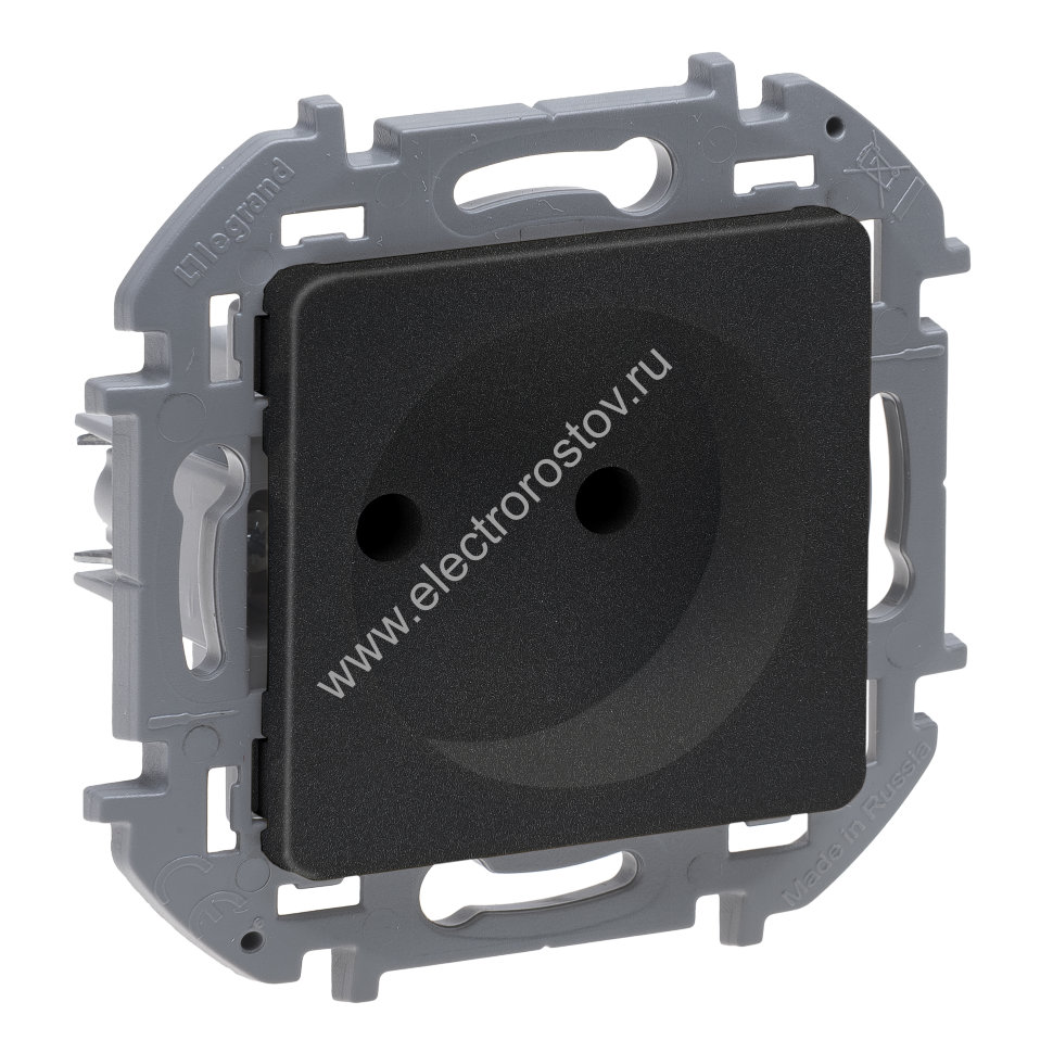 INSPIRIA Антрацит Розетка без заземления Legrand