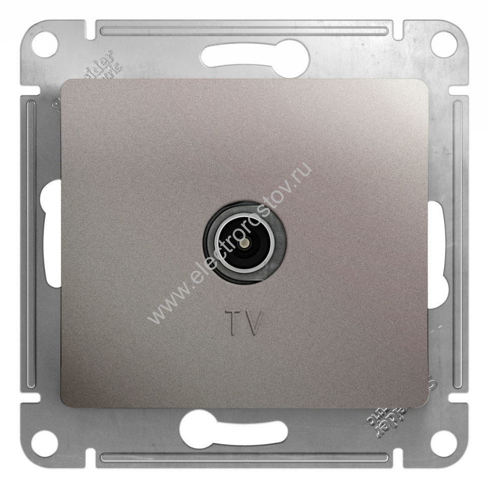 Glossa Платина Розетка TV механизм Schneider Electric