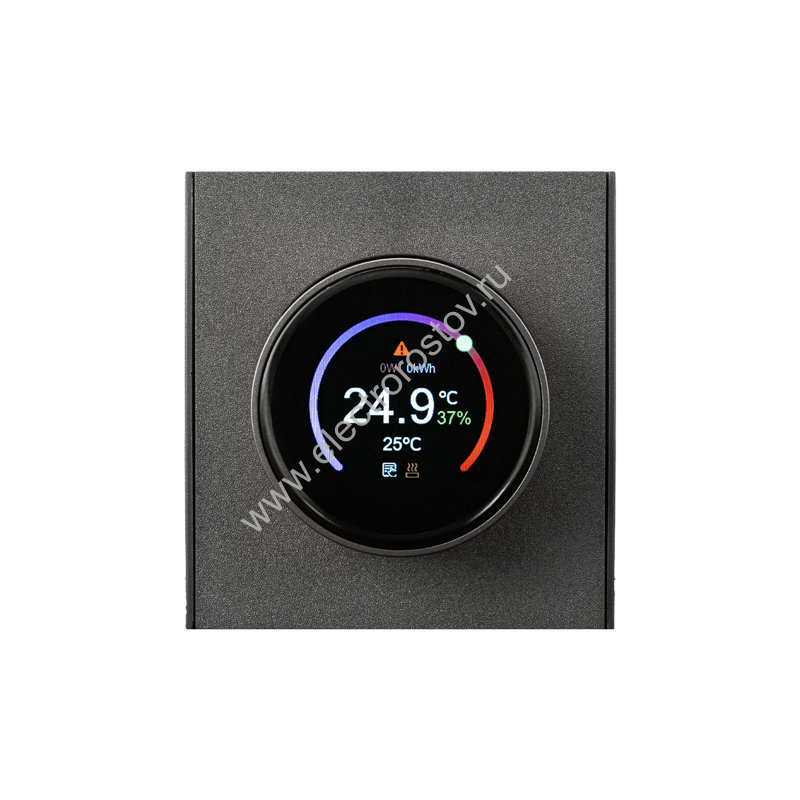KRANZ STRONG Терморегулятор Wi-Fi с/у графит, с 1-пост. рамкой