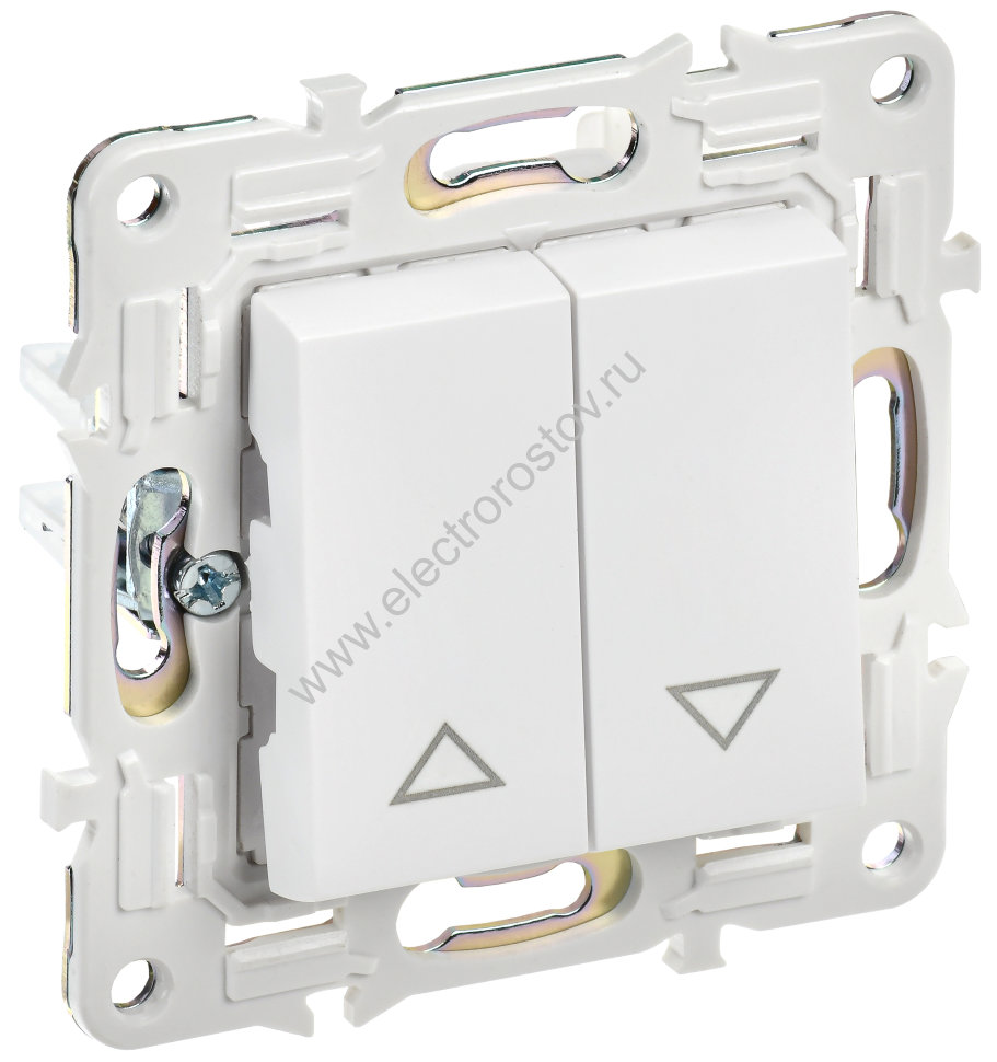 IEK SKANDY Арктический белый Выключатель жалюзи 10А SK-V12W