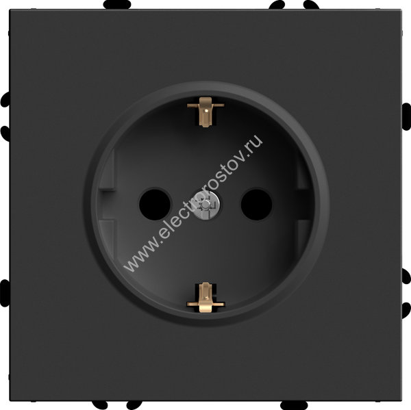 Розетка 1-местная с защитной шторкой с/з (механизм), STEKKER, 250В, 16А, серия Эмили, ,