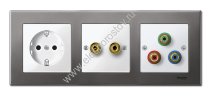 Schneider Electric Merten SM M-Elegance Серый родий Рамка 3-ая
