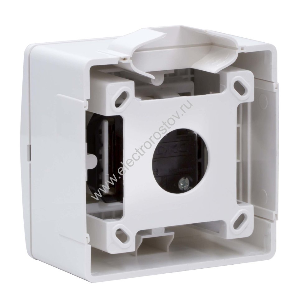 DKC Коробка в сборе с силовой розеткой, белая