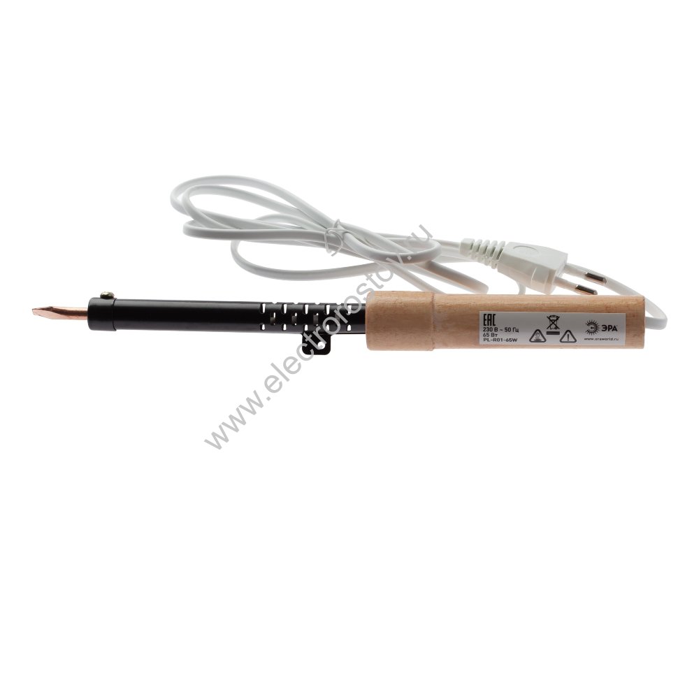 Паяльник 65Вт ~220В деревян. ручка ЭРА