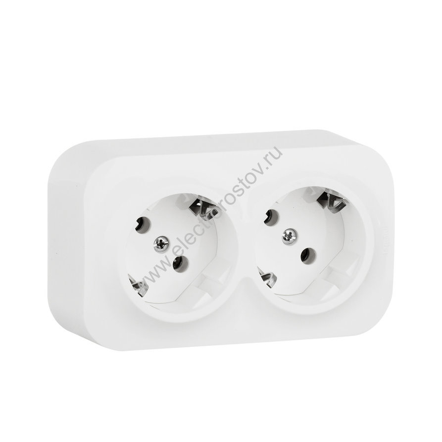 Quteo Белый Розетка 2-я с/з Legrand