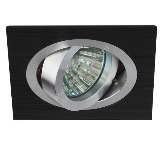 Светильник литой, алюминиевый, серебро/черный, 12V, 50W, GU5.3 ЭРА