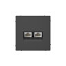 Systeme Electric ArtGallery Базальт Розетка двойная компьютерная RJ45+RJ45, кат. 5е, механизм