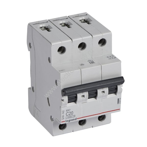 RX3 Автоматический выключатель 3P C20 4.5кА Legrand